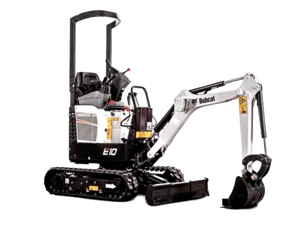 Bobcat E10 mingraver voor grondverzet werkzaamheden