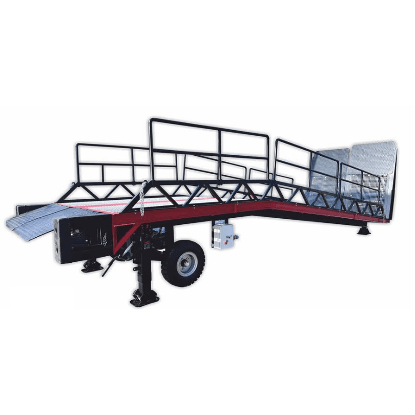 Saurus PYR KING mobiele laadbrug voor transport van machines