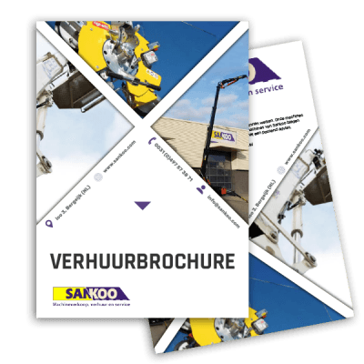 Verhuurbrochure Sankoo Machineverkoop, verhuur en service Verhuurbrochure Sankoo Machineverkoop, verhuur en service BV